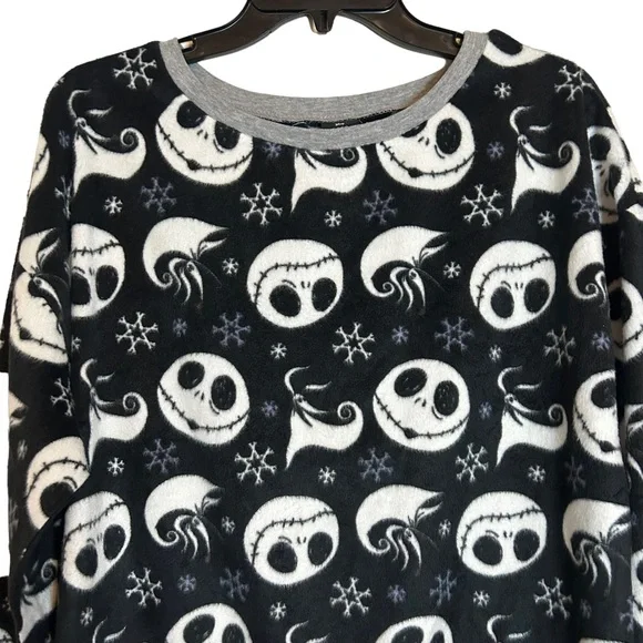 DISNEY Nightmare Before Christmas Fleece Pajama Top L - Picture 2 of 5